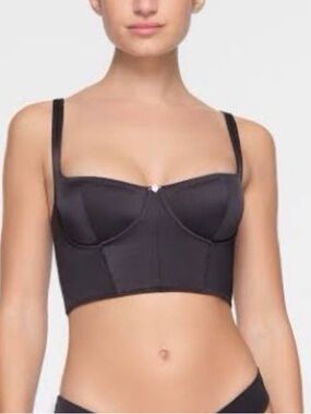 Black Skims satin bralette corset medium